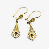 18K Gold Greek Key Earrings