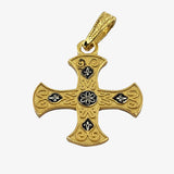 24K Gold plate over Silver Byzantine Orthodox Cross