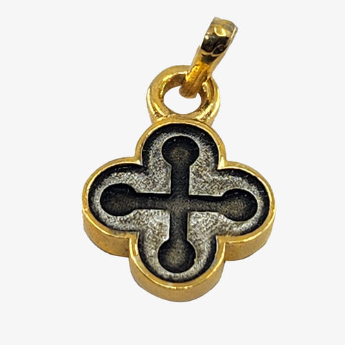 24K Gold plate over Silver Byzantine Orthodox Cross