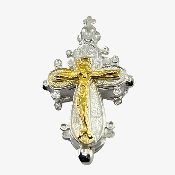 24K Gold plate over Silver Crucifix Cross