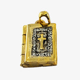 24K Gold plate over Silver Bible Pendant