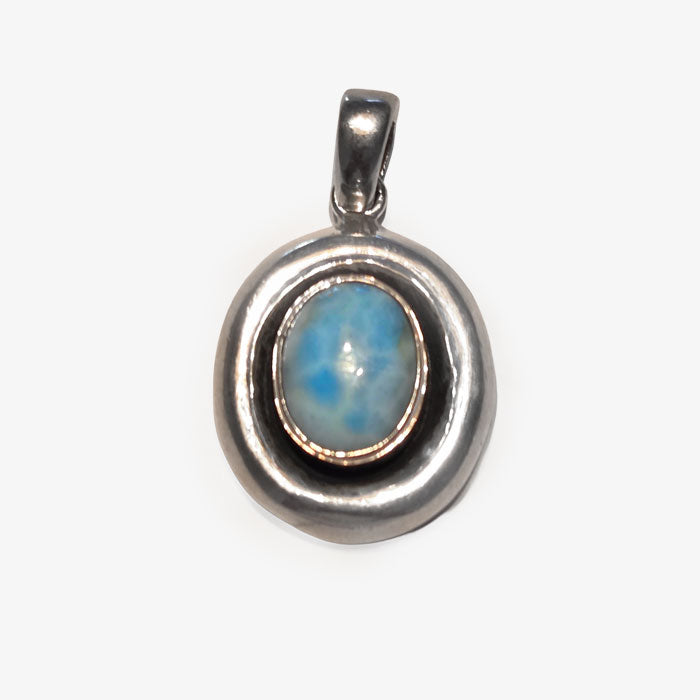 Sterling Silver & Larimar Pendant