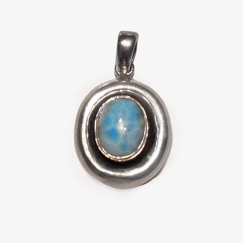 Sterling Silver & Larimar Pendant