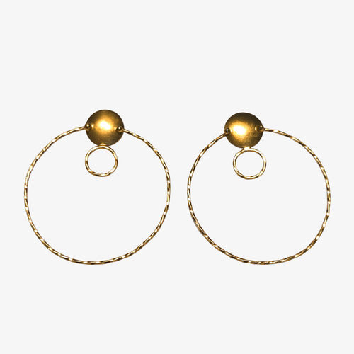 18K Gold over Silver Earring