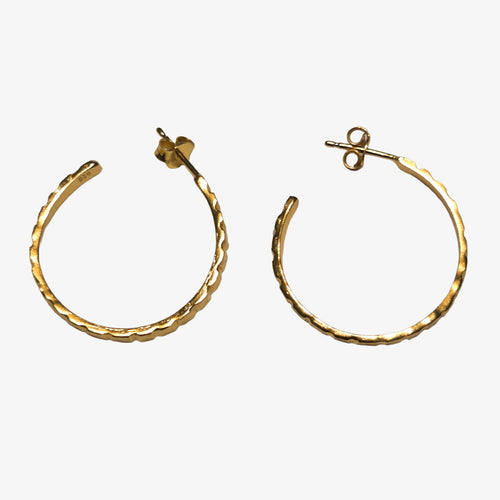 18K Gold over Silver Hoop Earring
