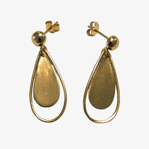 18K Gold over Silver Earring