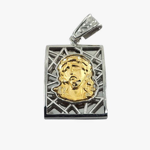 14K White & Yellow Gold Christ Pendant