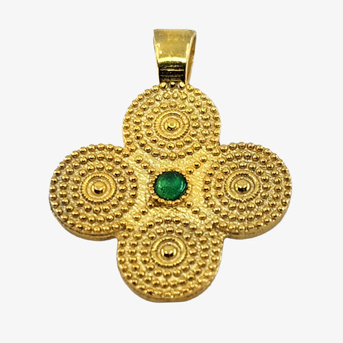 Orthodox Cross with Center Stone