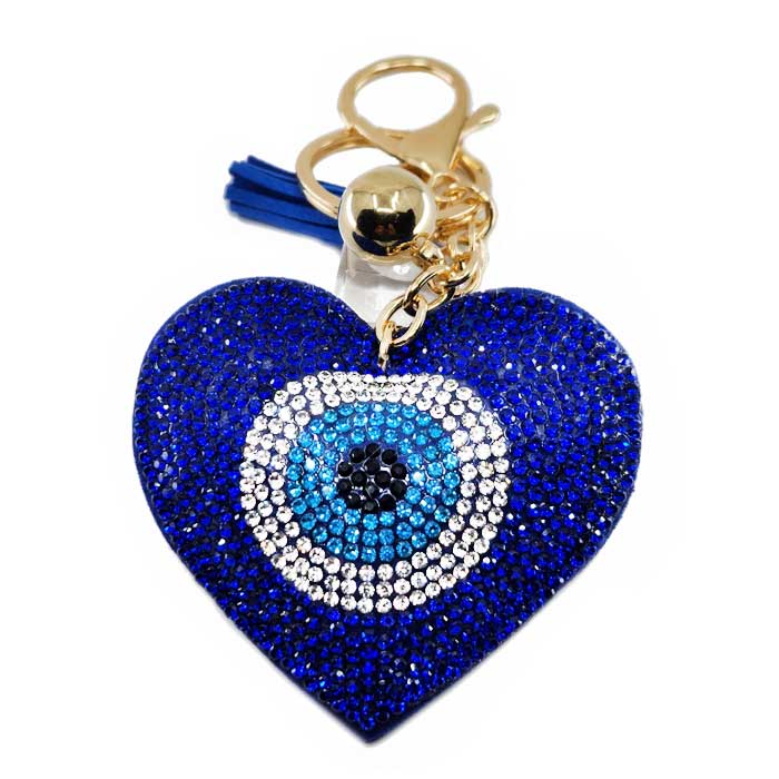 Evil Eye Heart Key Chain
