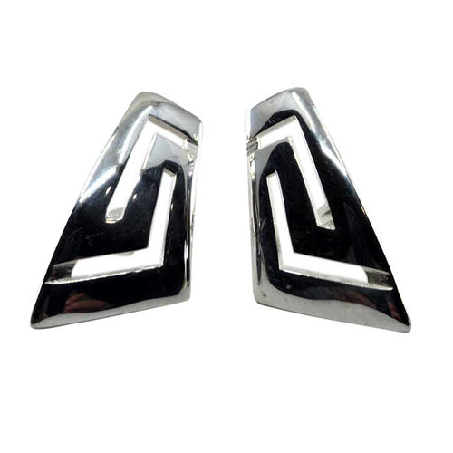 Sterling Silver Greek Key Earrings