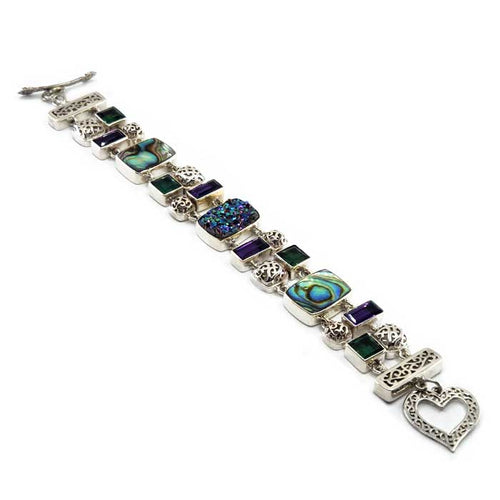 Multi Stone Silver Bracelet