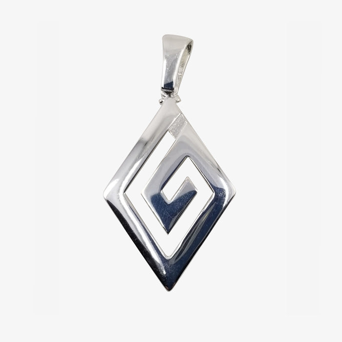 Sterling Silver Triangle Greek Pendant