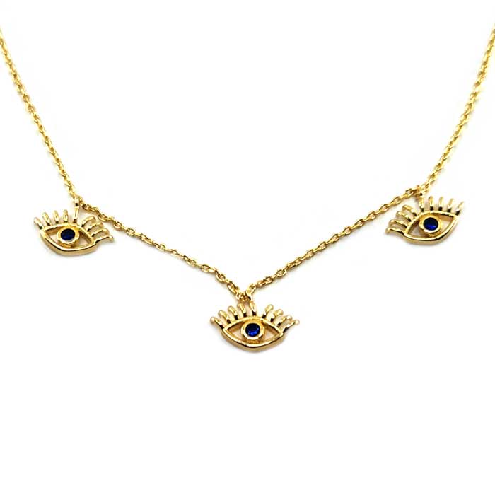 Gold-Dipped Evil Eye Necklace