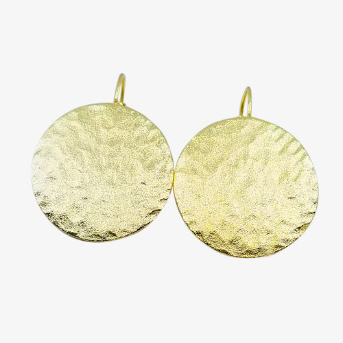 14K Gold or Sterling Silver Single-Disc Earrings