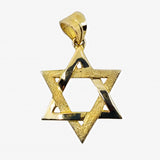 14K Yellow Gold Jewish Star Pendant