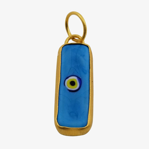 24K Gold Evil Eye Pendant