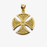 18K Gold Filigree Style Cross