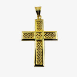 18K Yellow Gold Cross Banded Filigree Style