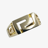 14K Gold Greek Key Ring