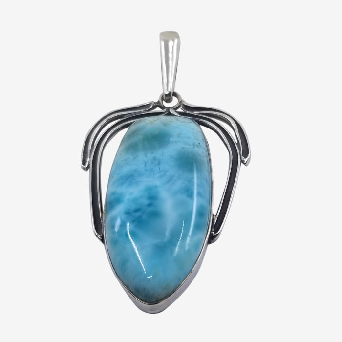 925 Sterling Silver Pendant with Larimar Stone