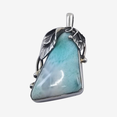 925 Sterling Silver Pendant with Larimar Stone