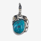 925 Sterling Silver Pendant with Turquoise Stone