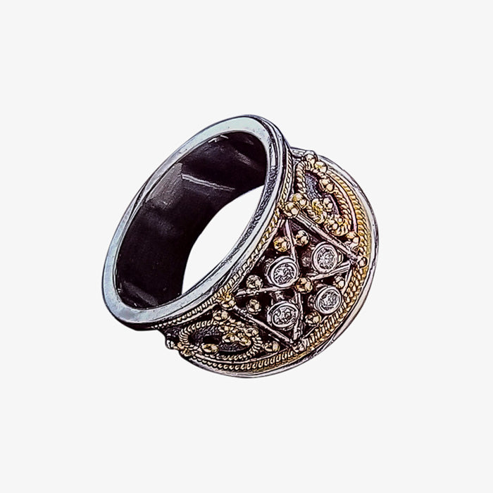 Sterling Silver and 18K Gold Ring