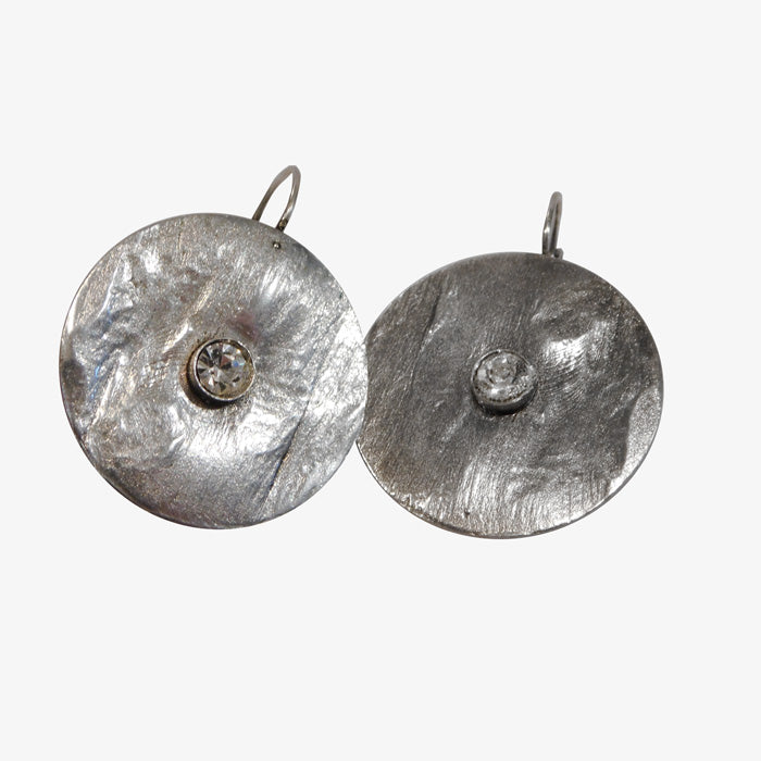 Sterling Silver over Bronze Swarovski Crystal Earrings