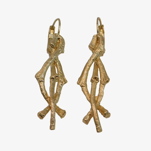14K Gold over Bronze Earrings