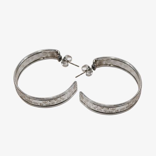 Sterling Over Bronze Hoop Earrings