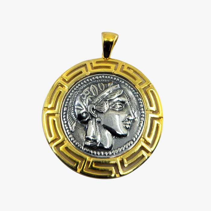 Sterling Silver Greek Key Necklace - Lovisa