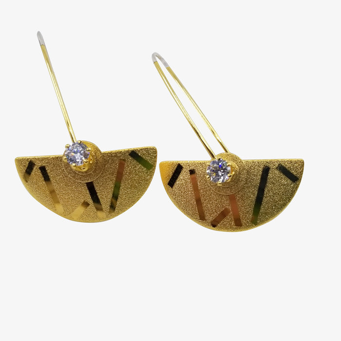 Sterling Silver and 18K Gold Vermeil Earrings