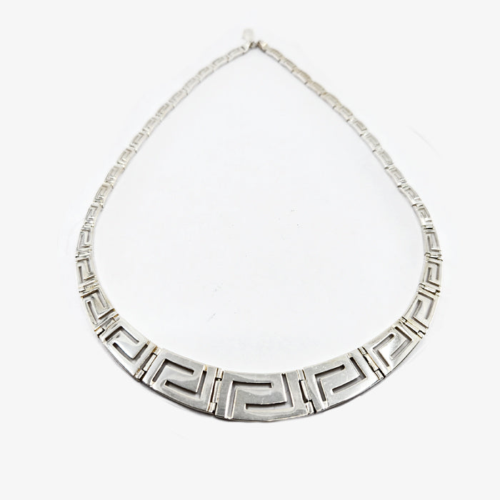 Greek Meander Necklace in Sterling Silver 925. - Etsy
