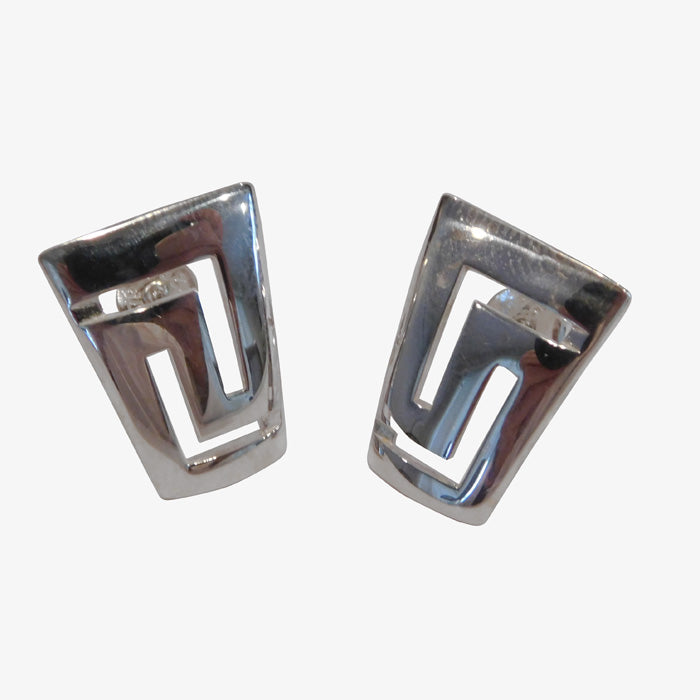 Sterling Silver Greek Key Earrings