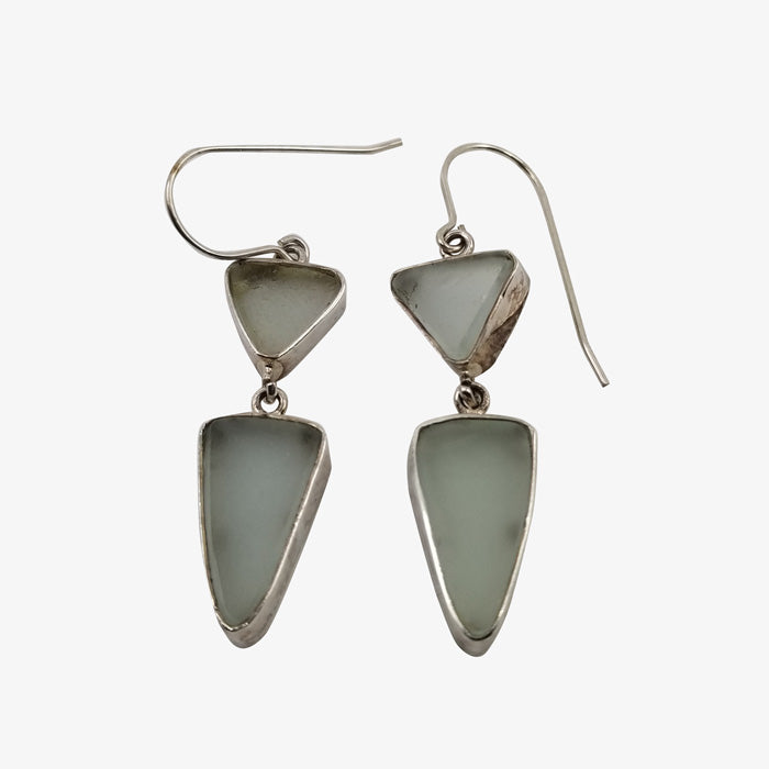 Sterling Silver with Sea Glass Earrings