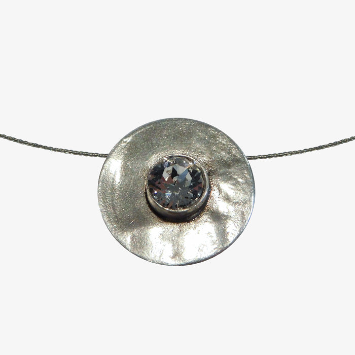 Sterling Silver over Bronze Swarovski Crystal Necklace