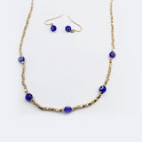 Gold Plated Eye Necklace Set with Earrings