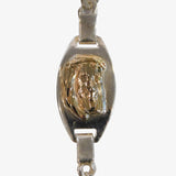 Sterling Silver 18K Gold Christ Head  Bracelet