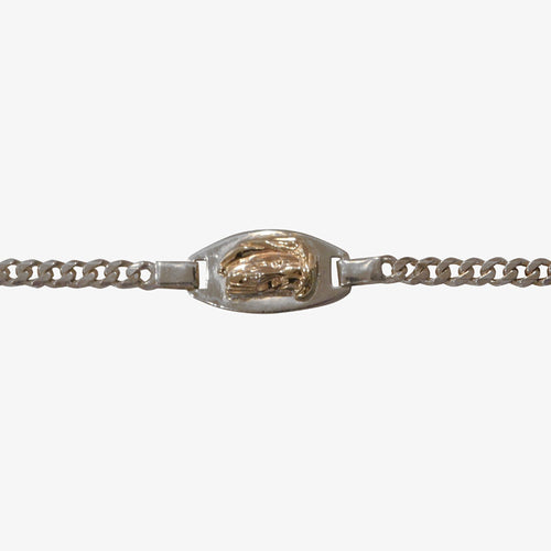 Sterling Silver 18K Gold Christ Head  Bracelet
