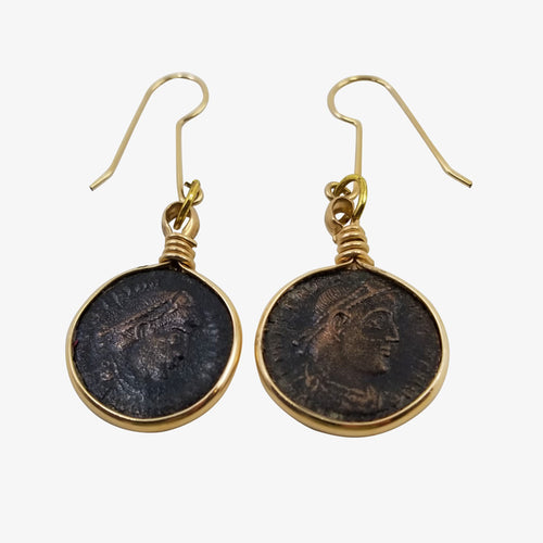 Ancient Roman Coin Earrings