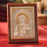 Italian Silver Greek Orthodox Pantocrator Christ Icon ( 2 Styles)