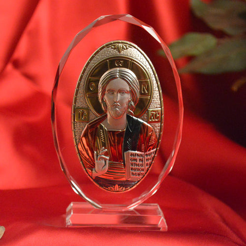 Italian Silver Greek Orthodox Christ Icon (2 Styles)