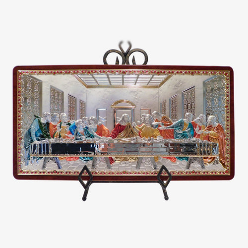 Silver/Mahogany Last Supper Icon
