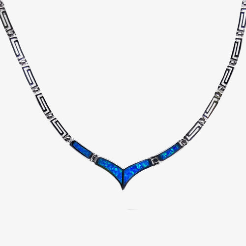 Sterling Silver and Opal Necklace