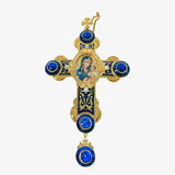Enameled Jeweled Wall Cross / Mother and Child