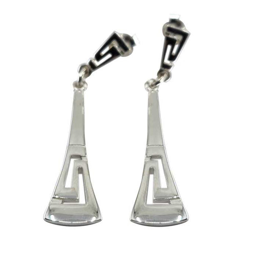 Sterling Silver Greek Key Earrings